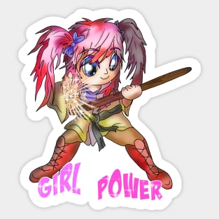 girl power elf fighter Sticker